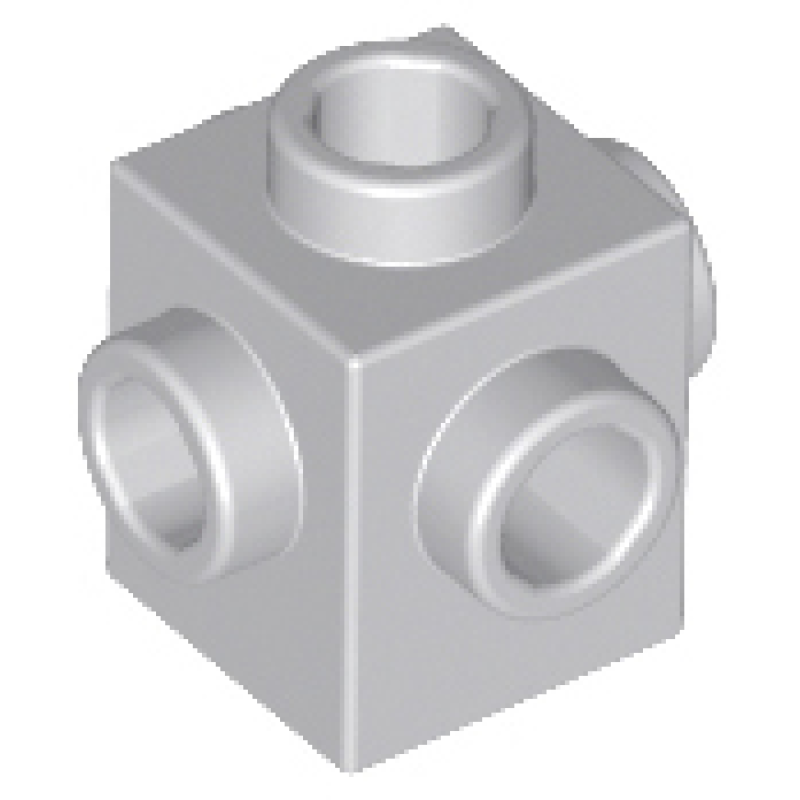 Steen, Aangepast 1x1 met noppen aan 4 kanten Light Bluish Gray